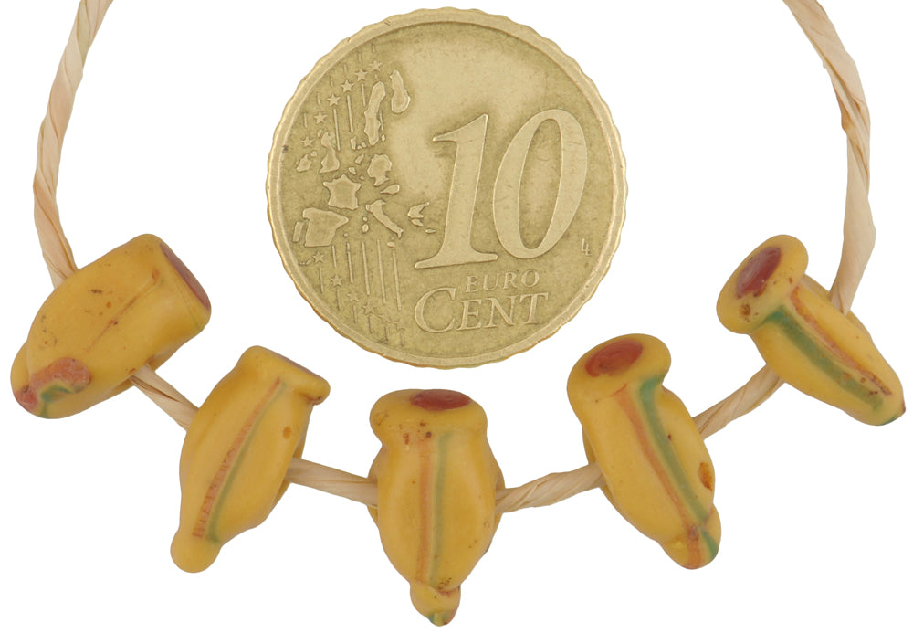 Antique Venetian Lampwork Wound Glass African Trade Beads 11-12Mm - alternate view