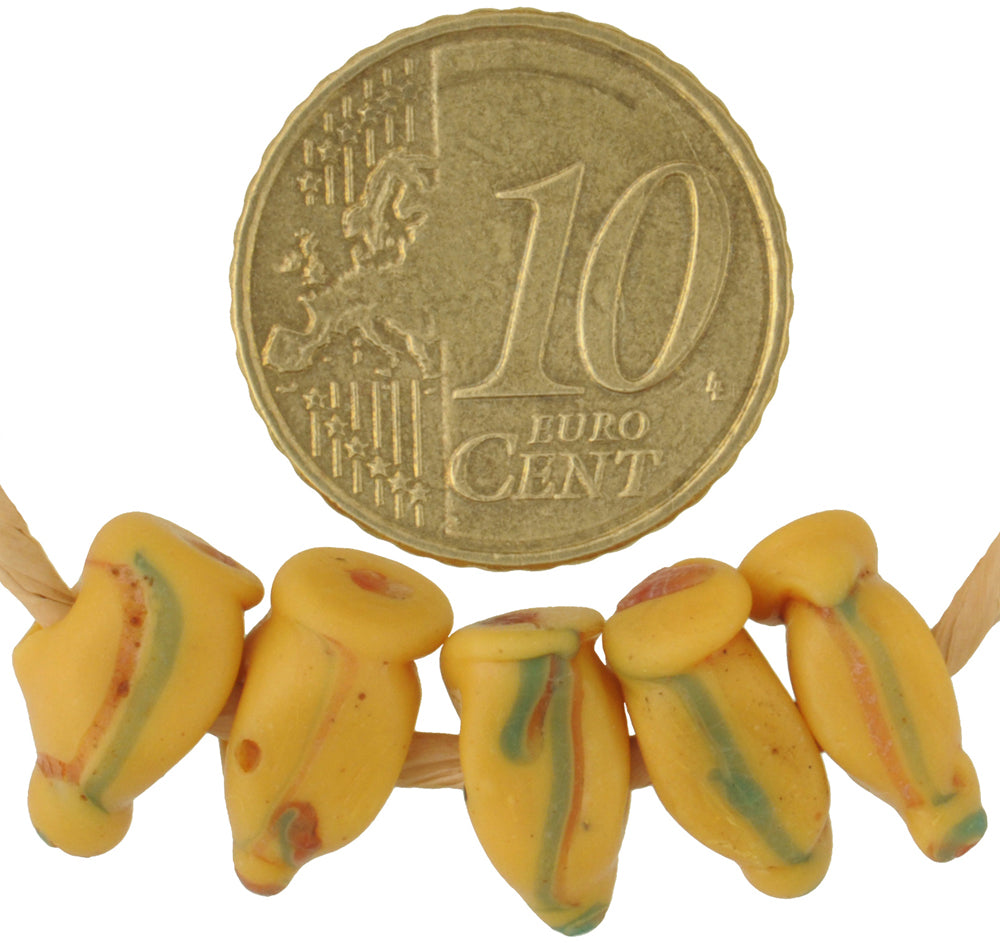 Nice Rare Old Fancy Venetian Wound Glass Beads African Trade Sb-30503 - close-up