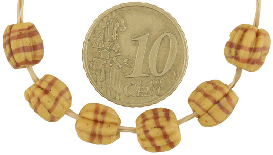 Antique Fancy Venetian Wound Glass Trade Beads - African Trade, 7-8Mm - alternate view