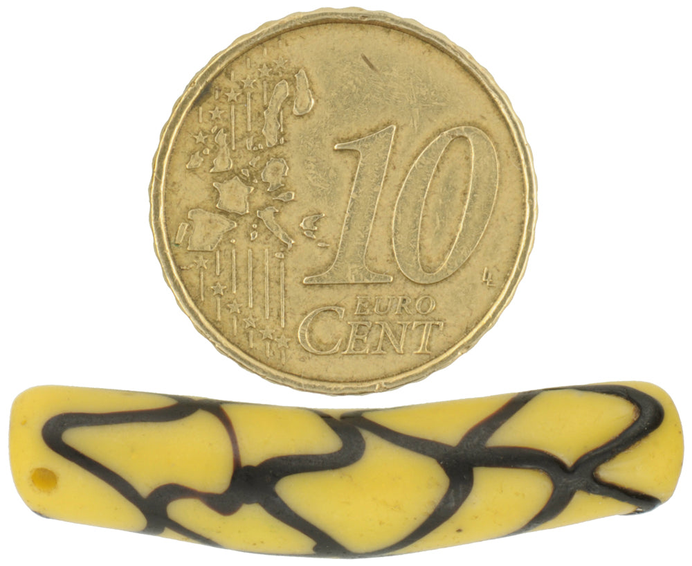 Rare Antique "Rattle Snake" Trail Decorated Venetian Lampwork Glass Bead - alternate view