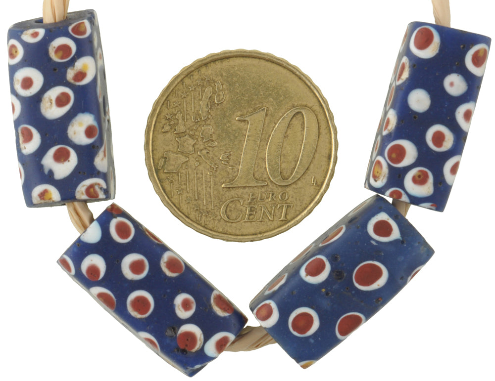Rare Antique Rectangular "Eye" Venetian Lampwork Beads - African Trade - alternate view