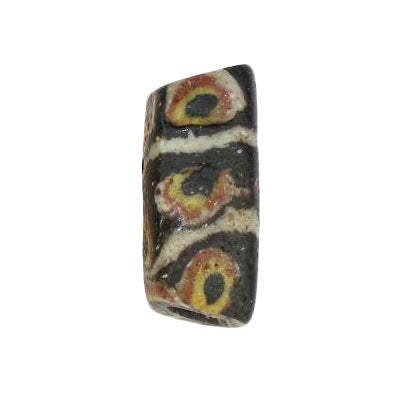 Rare Rectangular Powder Glass African Trade Bead - Ghana 19Mm - alternate view