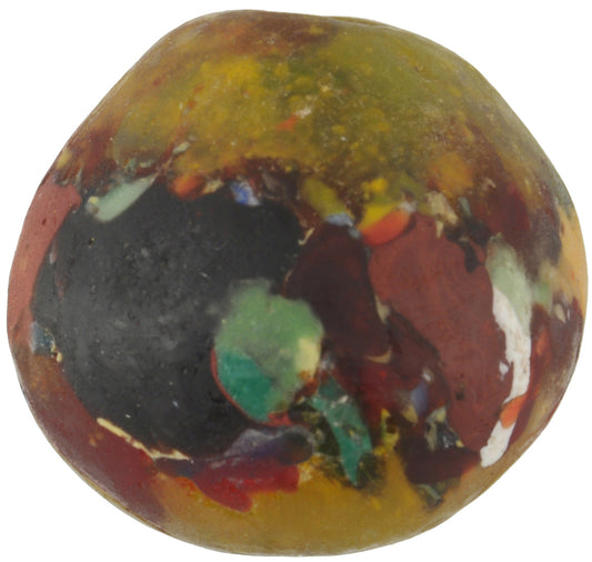 Large African Recycled Glass Trade Beads - Ghana Krobo Artistry - alternate view