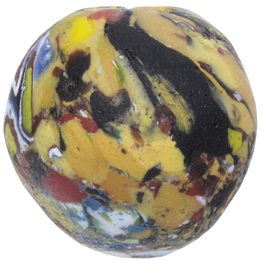 Large Recycled African Trade Bead - Venetian Millefiori & Chevron - alternate view