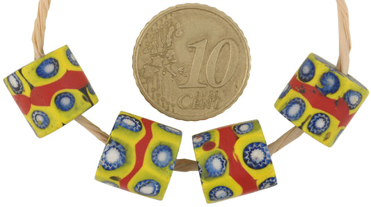 Antique Banded Millefiori Venetian Mosaic Trade Beads - African Trade - alternate view