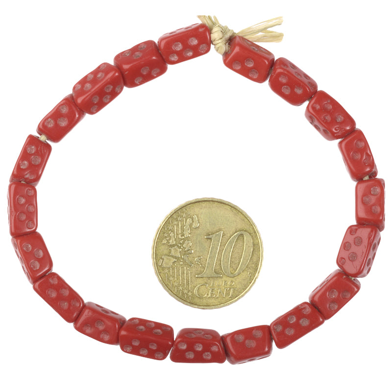 20 Old Dice Czech Glass Trade Beads - Vintage African Gems