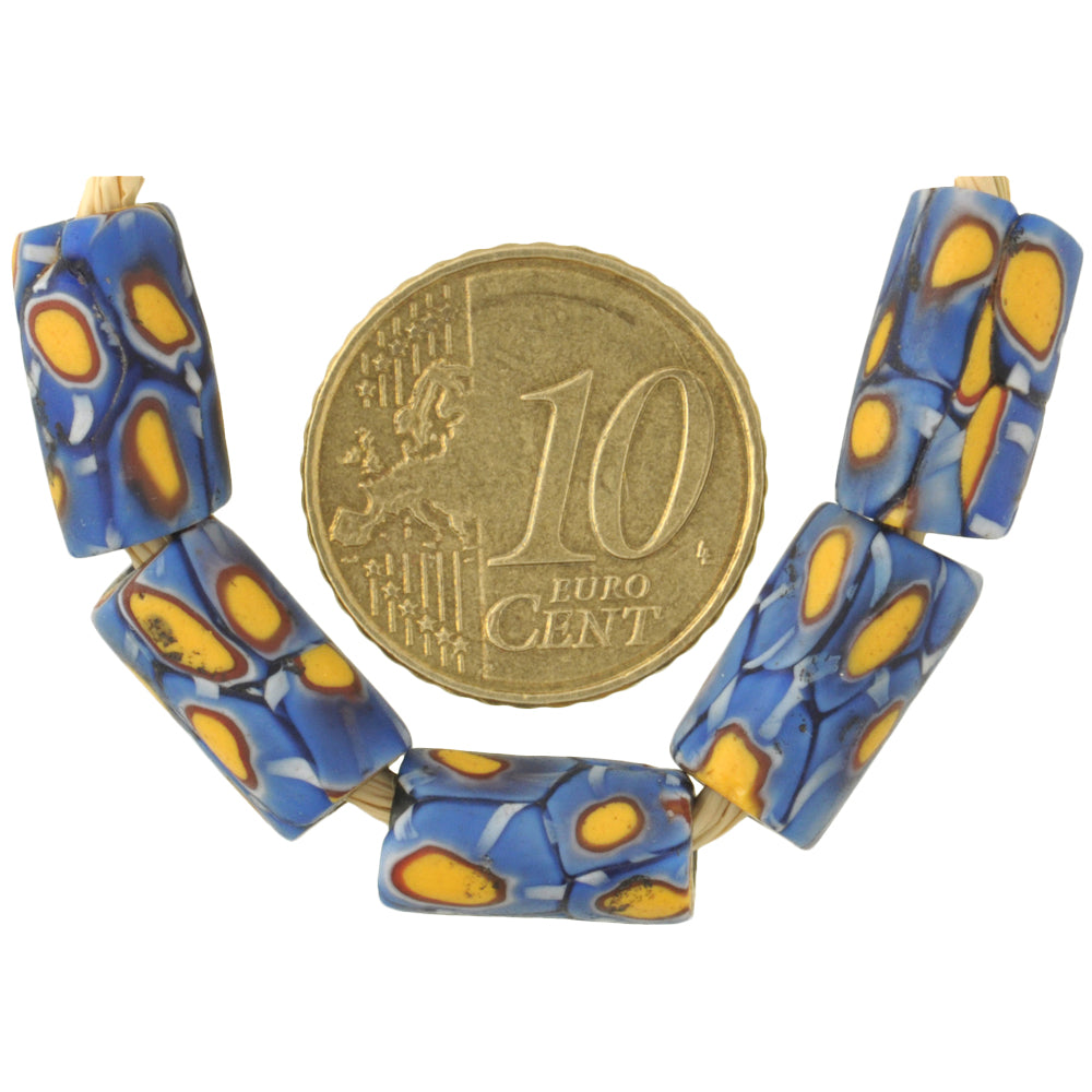 Antique Venetian Millefiori Mosaic Glass African Trade Beads - 5 Matching Beads