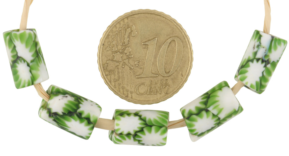 Antique Small Venetian Millefiori Mosaic Glass Trade Beads - African Trade - alternate view