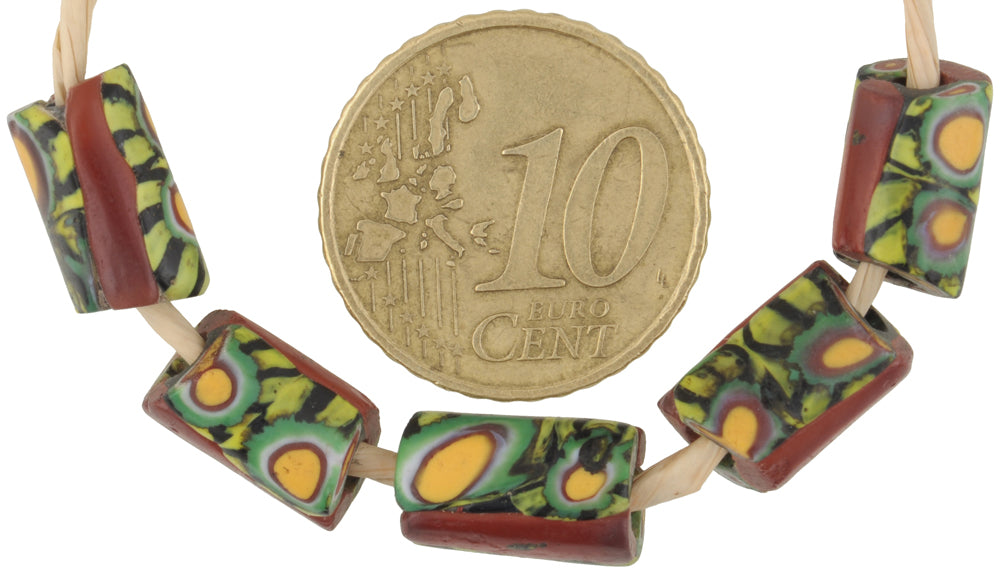 Antique Venetian Millefiori Mosaic Glass Trade Beads - African Collection - alternate view