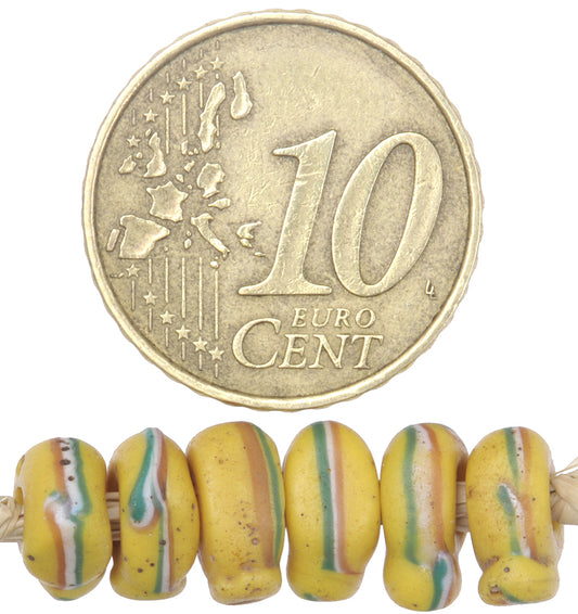 Rare Antique Venetian Wound Glass African Trade Beads 8-9Mm - alternate view