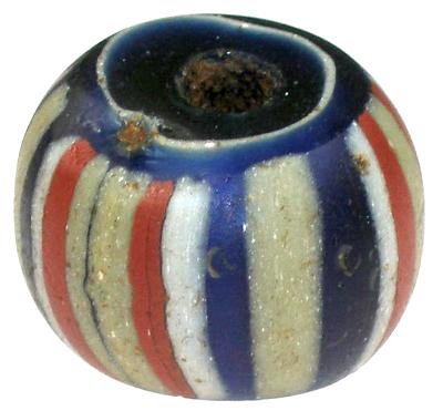 Rare Large 3-Layer Speo Venetian Chevron Bead 19X14Mm, 1800S - alternate view