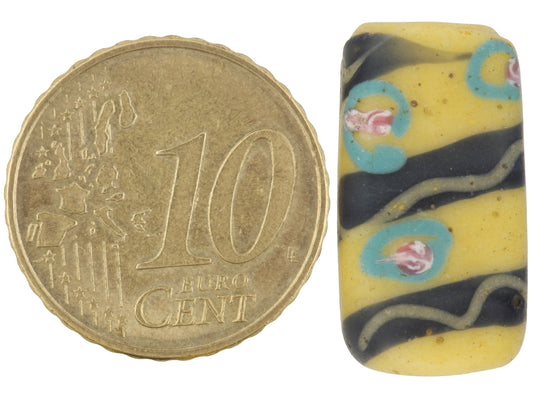 Antique Tabular Fancy Venetian Lampwork Glass Trade Bead 21Mm - African Trade - alternate view