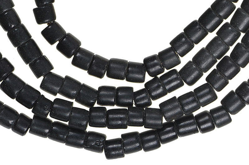 Vintage 4Mm Bohemian Czech Tile Glass Trade Beads - 27" Strand - alternate view