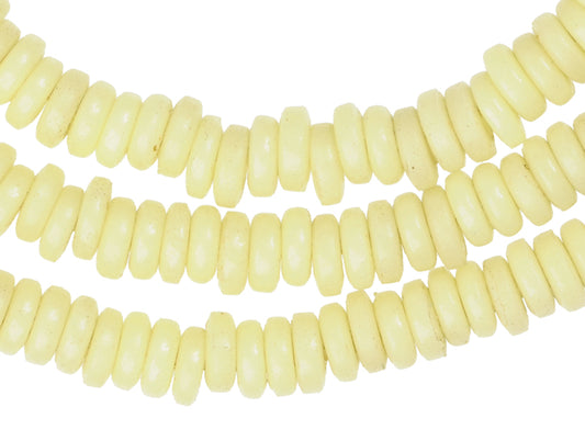 Vintage African Trade Beads: Old Czech Bohemian Glass Disk Strand - alternate view