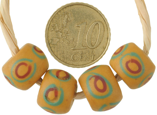 Antique Eye Fancy Venetian Wound Glass Trade Beads With Trail Decoration - alternate view