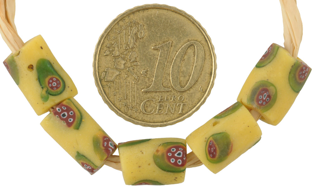 Antique Matching Venetian Millefiori African Trade Beads 10-11Mm - alternate view