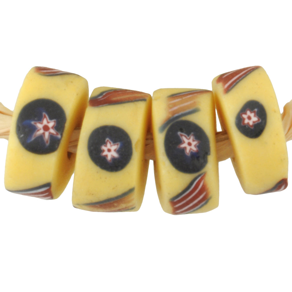 Rare Antique Venetian Millefiori African Trade Beads, 11Mm, Early 1900S