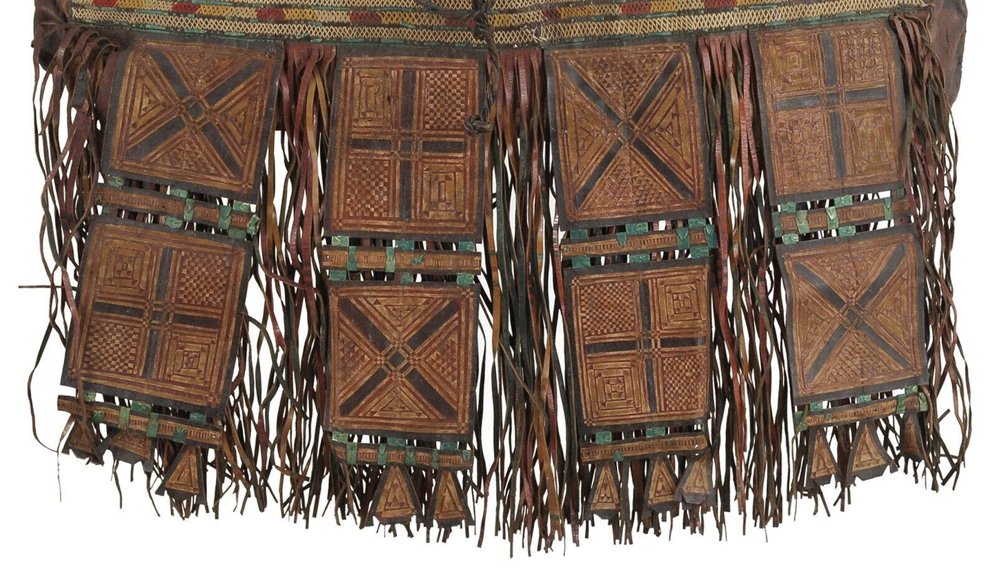 African Tuareg leather camel horse bag from Niger Peul Fulani Sahara - Tribalgh