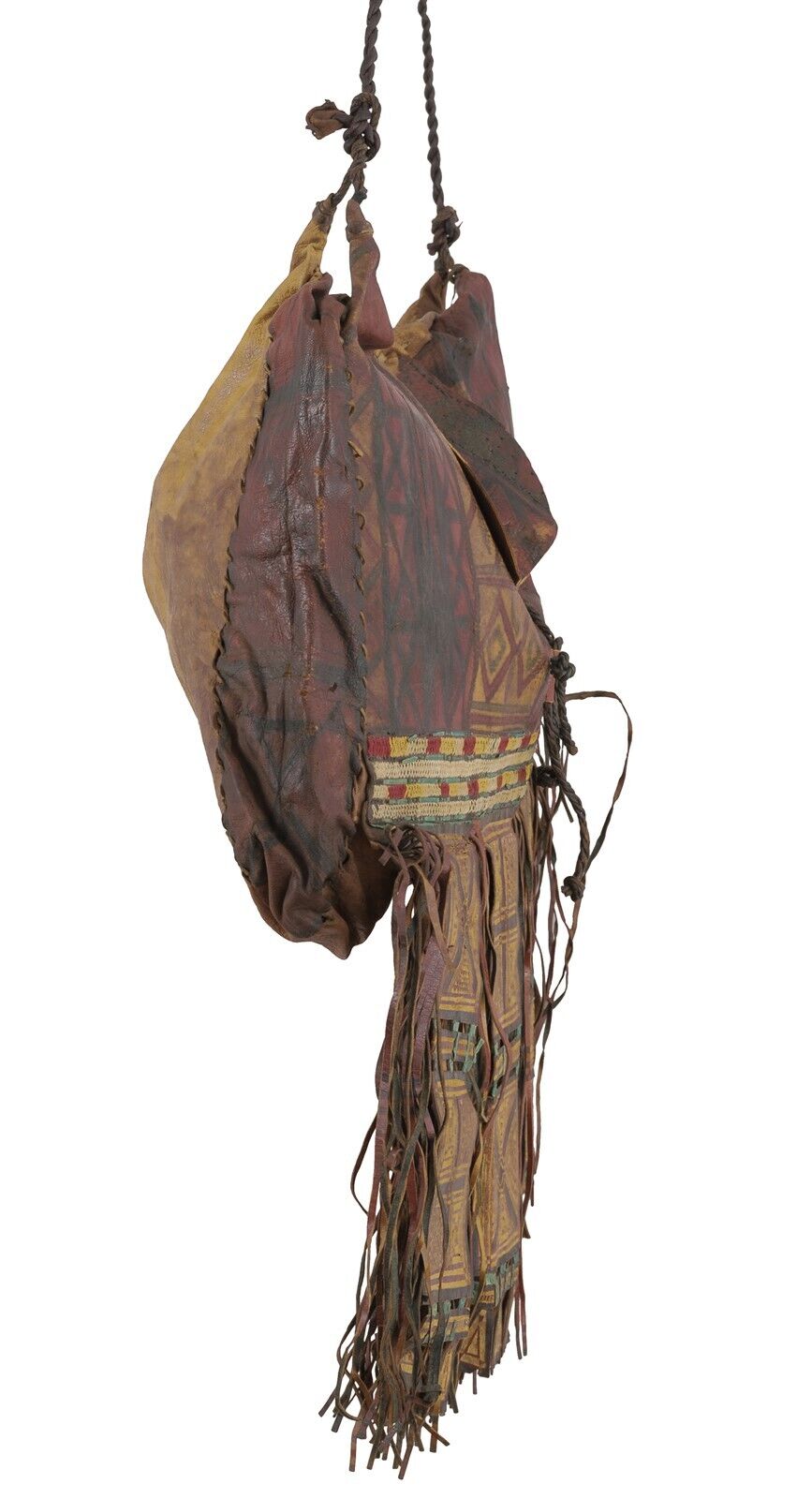 African Tuareg leather camel horse bag from Niger Peul Fulani Sahara - Tribalgh