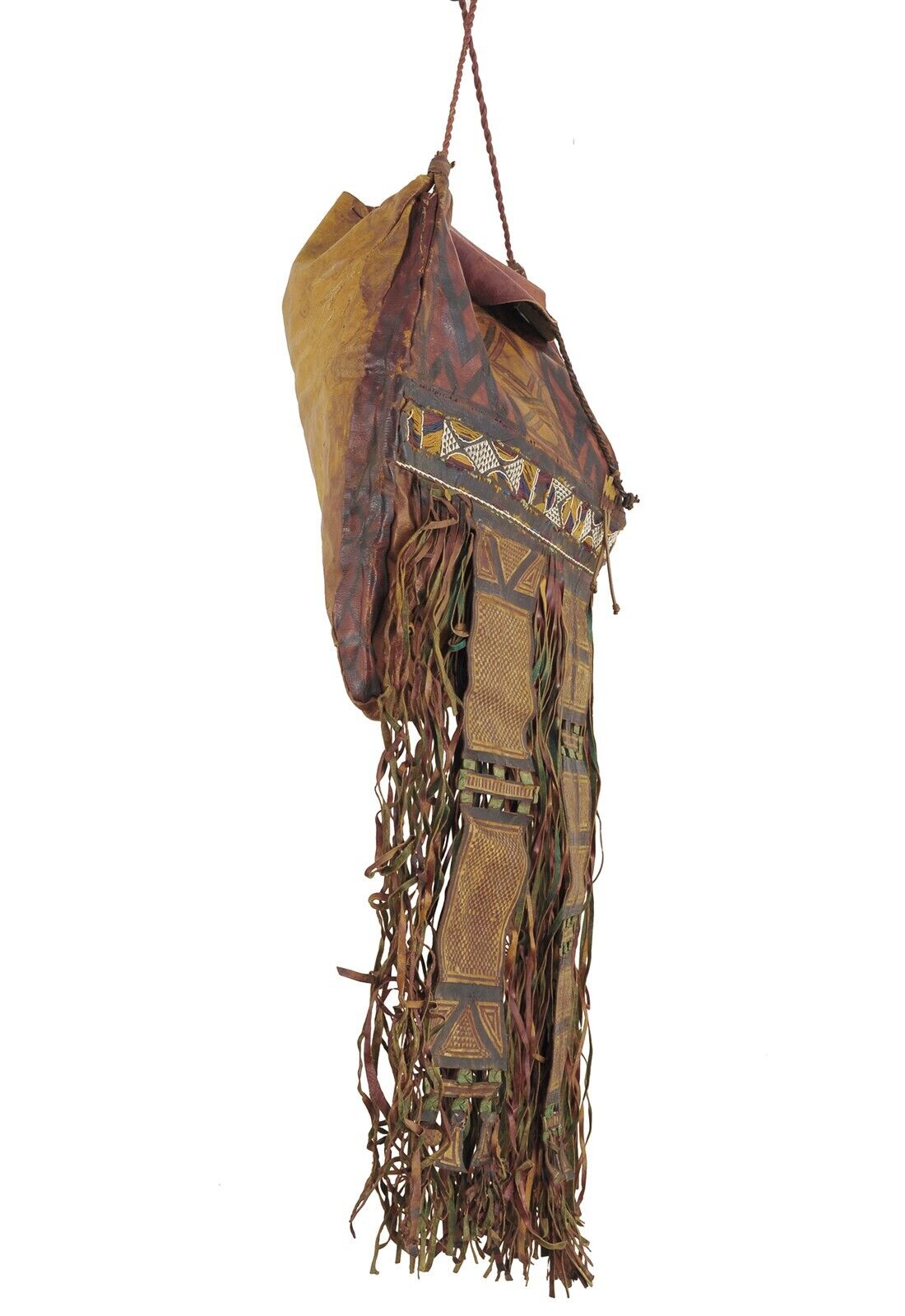 Tuareg leather camel bag Niger Peul Fula African Sahara - Tribalgh