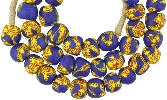Beautiful African Trade Beads - Recycled Glass Beads From Ghana - product focus