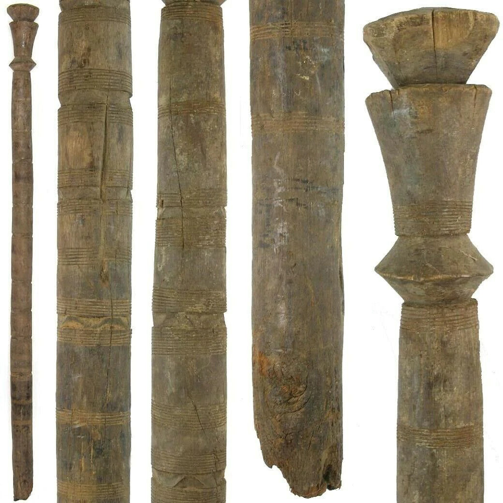 Tuareg Wooden Tent Poles Hand‑Carved IGEM Entrance Post – 97 cm