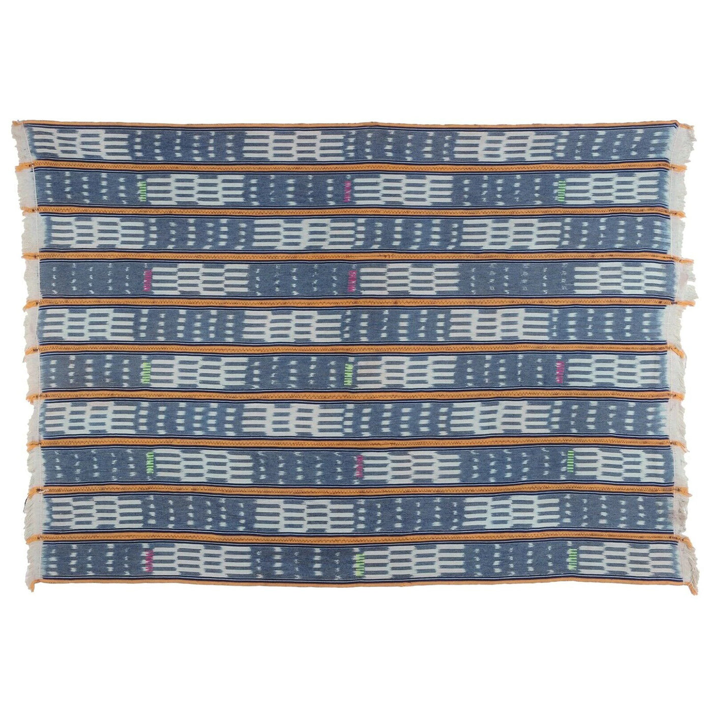 Vintage Woman‑Size Handwoven Baule Cloth – Ivory Coast 58″×40½″