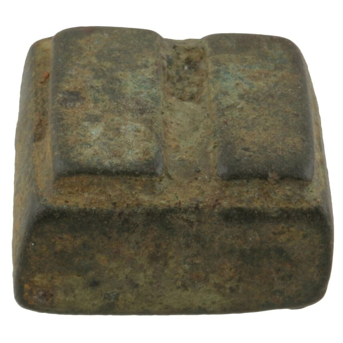 Antique Akan Brass Goldweight – Geometric Lost Wax Cast (1800s)