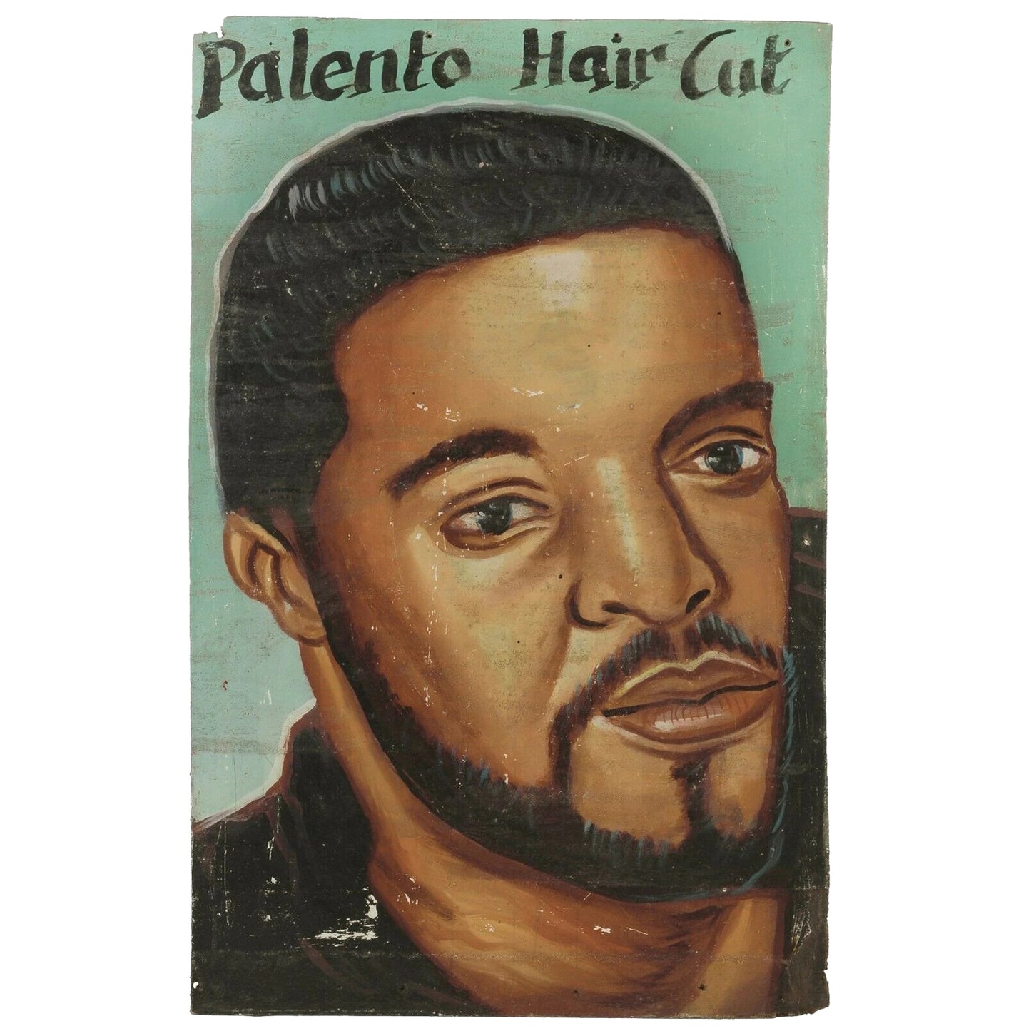 Palento Hair Cut – Hand-Painted Ghana Barber Shop Sign Art