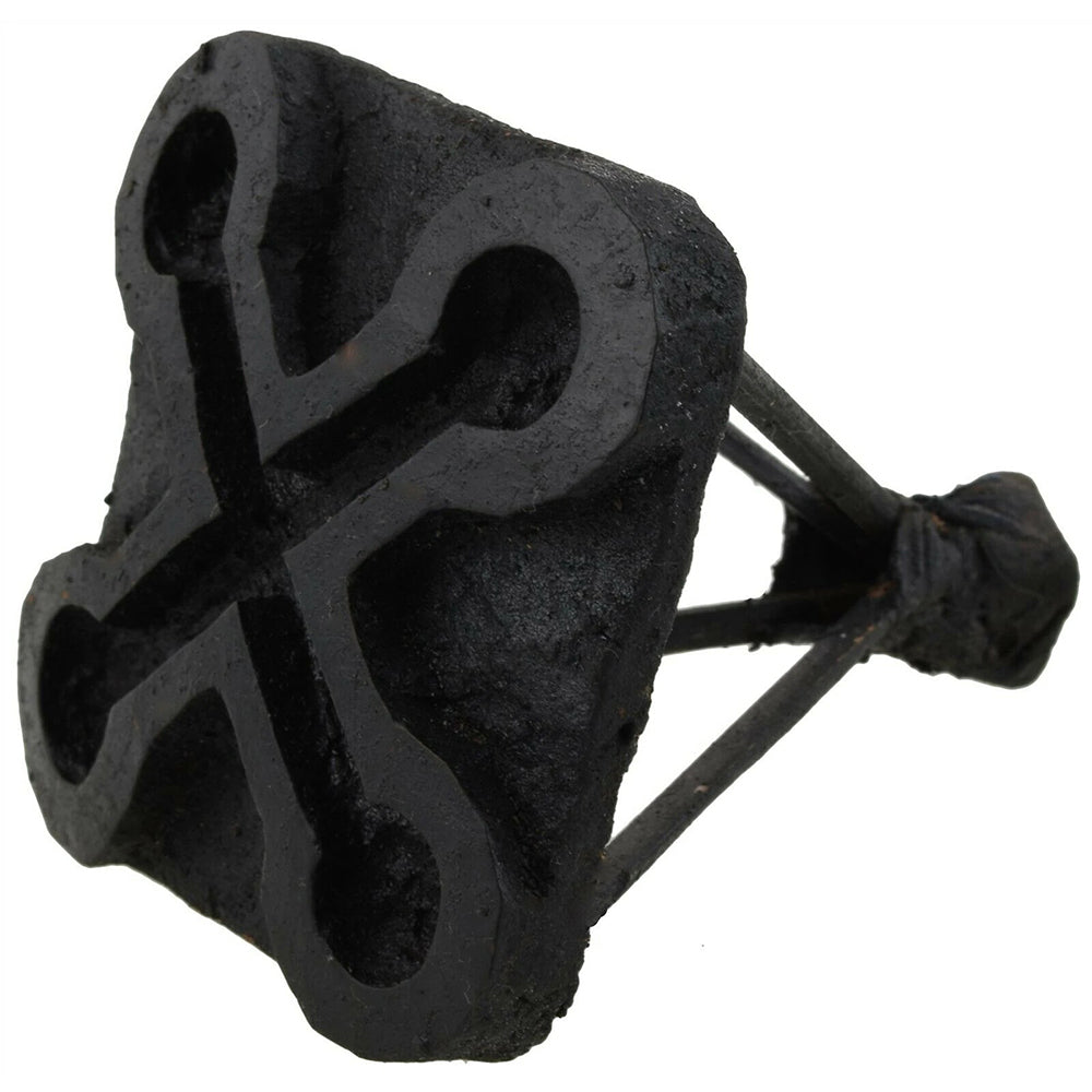 Nyame Nwu na Mawu Adinkra Stamping Block – Divine Guidance Symbol