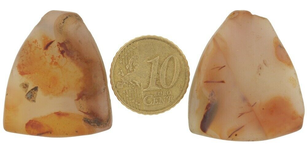 Antique Carnelian & Agate Trade Beads from Cambay – 31–32 mm Pendants