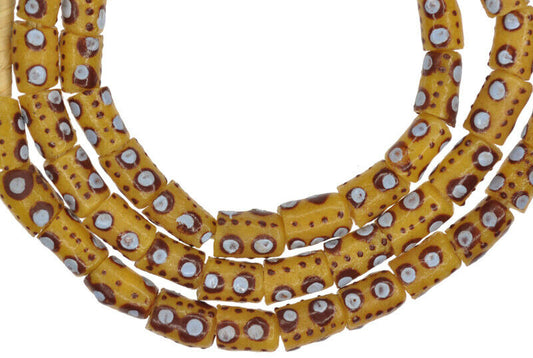 Beautiful Ghanaian Powder Glass Beads - 22'' African Trade Beads - alternate view