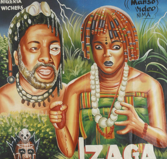 Izaga Movie Poster - Hand-Painted African Art From Ghana - alternate view