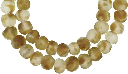 Authentic Ghana Krobo Glass Beads - Translucent, 14-15Mm - alternate view
