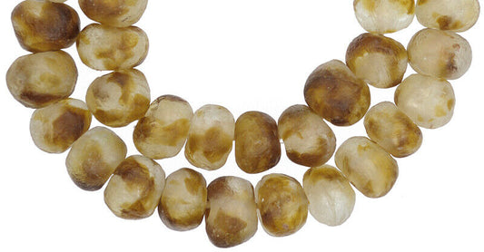 X-Large Multicolored Krobo Glass Beads - African Trade Beads - alternate view