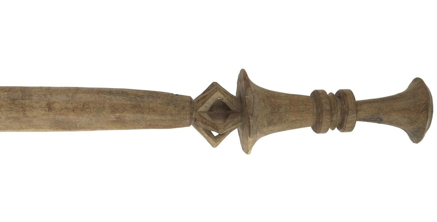 Tuareg Wooden Tent Post – 48″ Hand‑Carved Nomad Entrance Pole