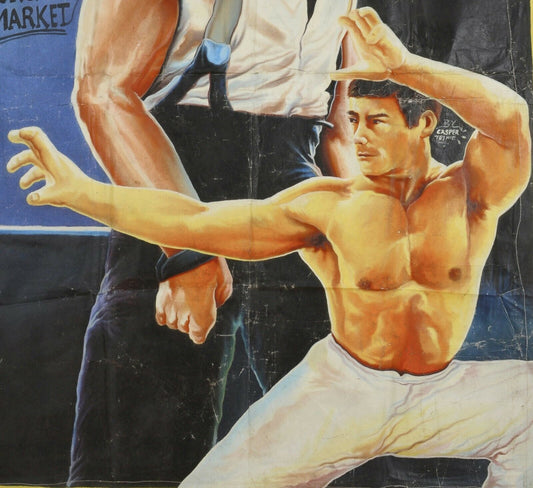 Unique Hand-Painted 'The Quest' Movie Poster - Authentic Ghanaian Art - alternate view