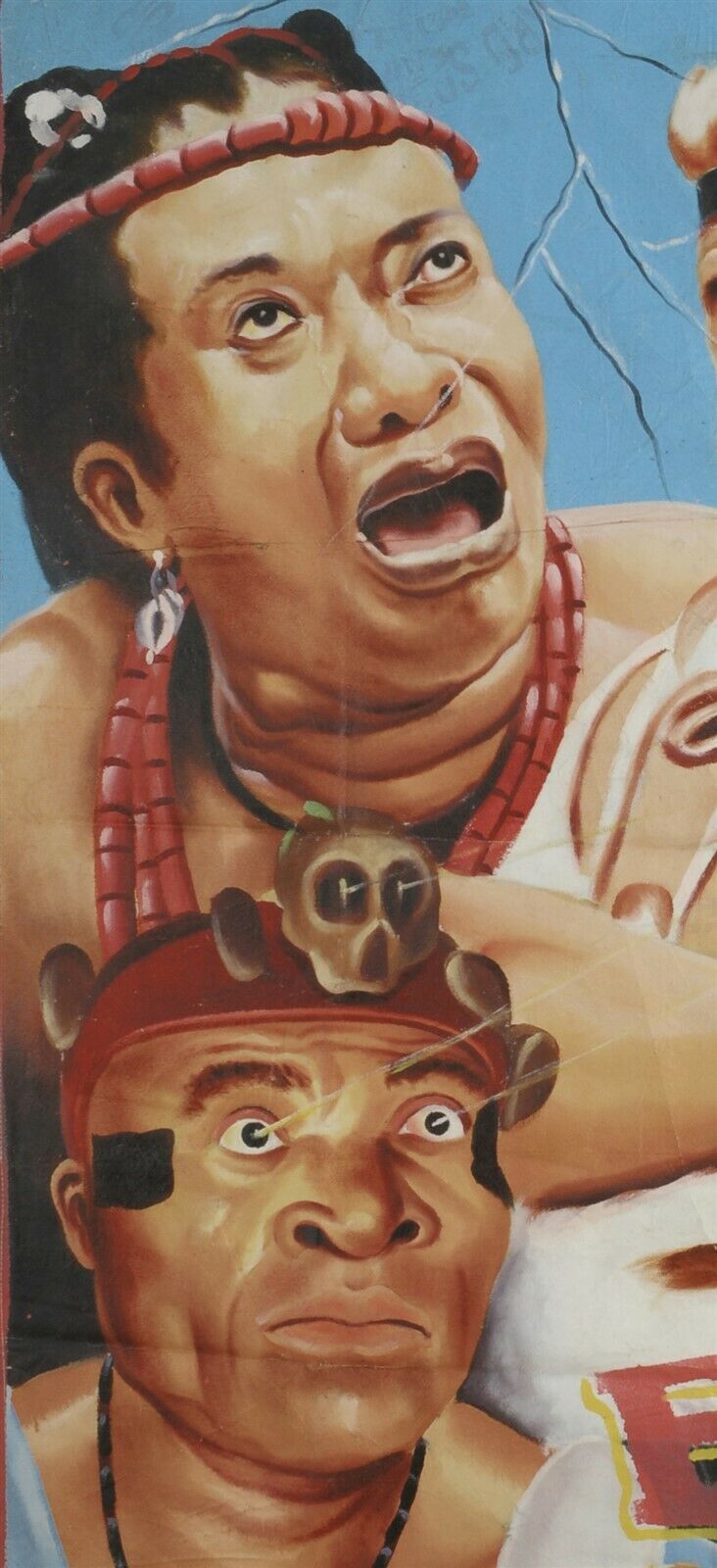 Evil Kingdom Movie Poster - Authentic Hand-Painted Art From Ghana - close-up