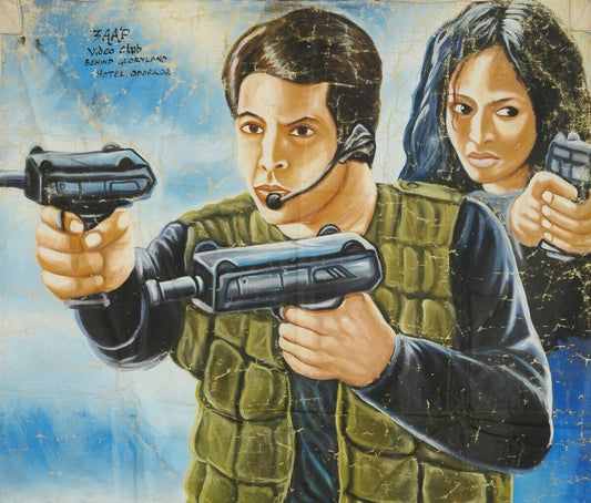 Doomsdayer - Authentic Hand-Painted Ghanaian Movie Poster Art - alternate view