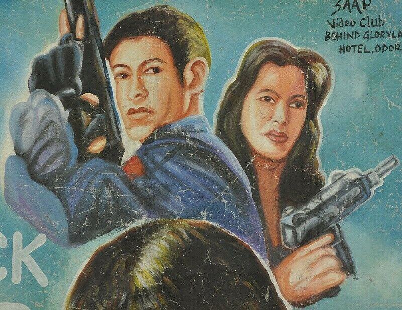 The Blacksheep Affair - Genuine Hand-Painted Ghanaian Movie Poster - close-up