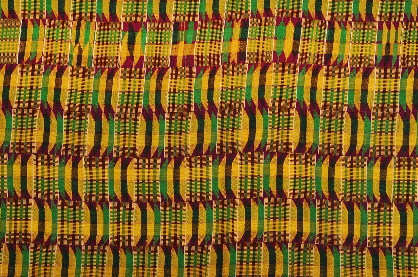 Handwoven Ashanti Kente Cloth – Woman Size 73"x39" (Vintage 1970s)