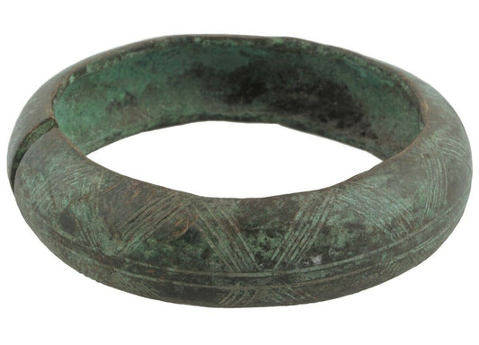 Antique Brass Bracelet Currency African Ghana / Fulani West Africa - alternate view