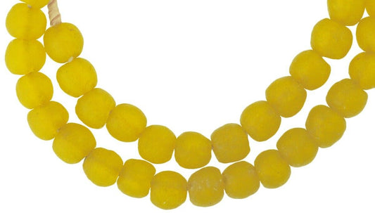 Translucent Powder Glass Krobo Beads - African Trade Beads - alternate view