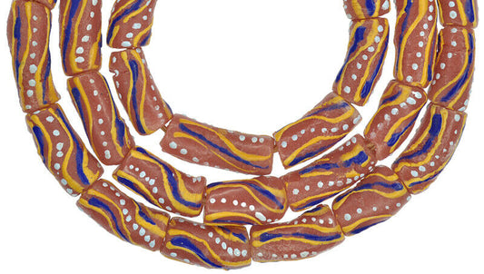 Handmade Ghana Krobo Glass Beads - 26" Strand, 9Mm Diameter - alternate view