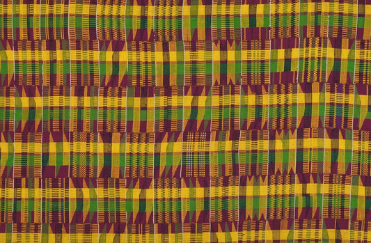 Handwoven Ashanti Kente – Rare Vintage Silk Woman’s Cloth 75″×40¾″