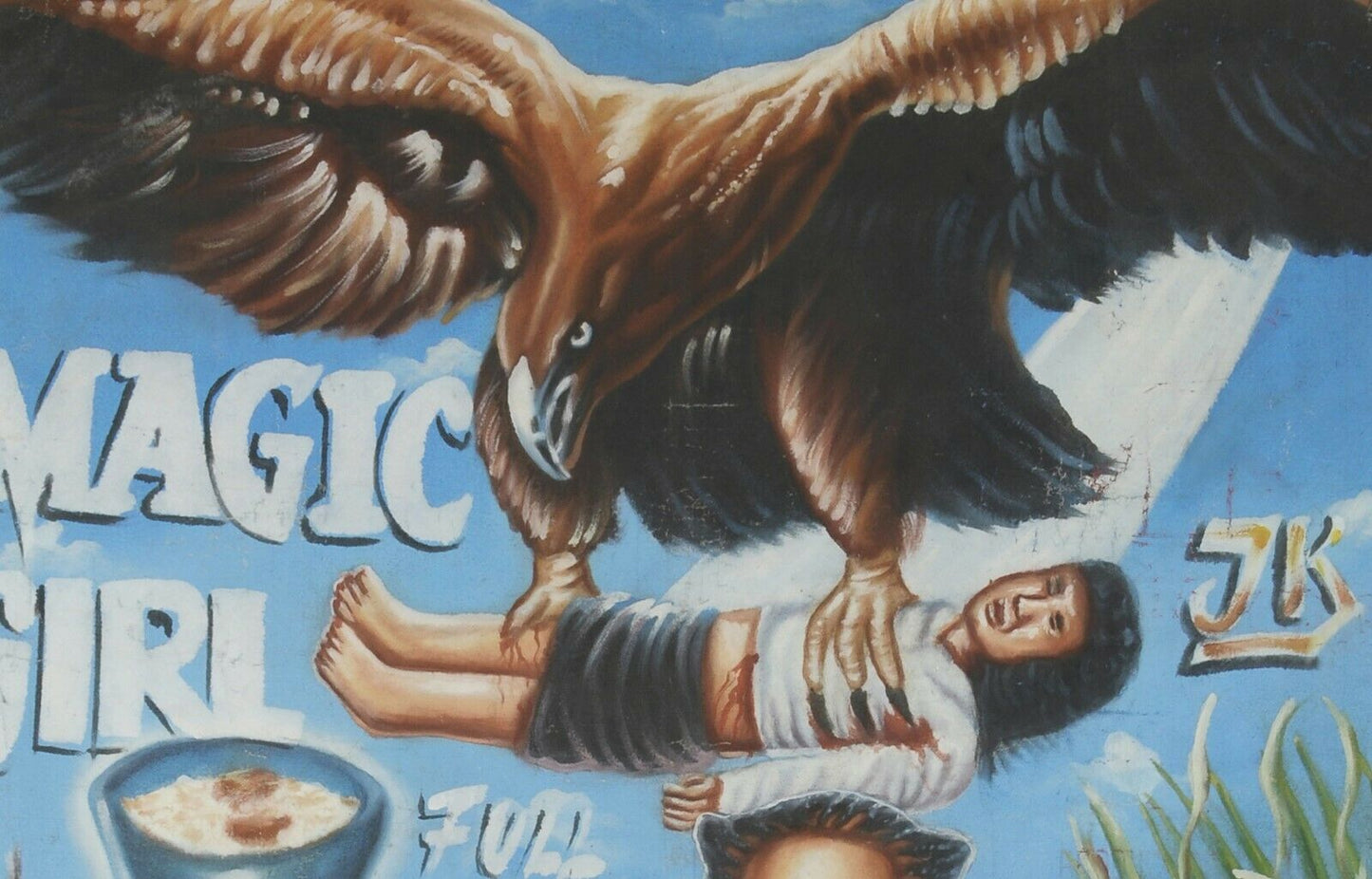 Magic Girl Movie Poster | Ghanaian Hand-Painted African Art - close-up