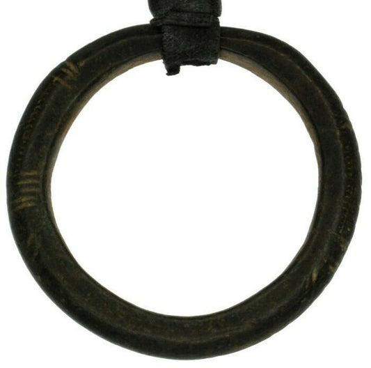 Old Brass Leather African Amulet Mali Dogon Pendant Ethnic Art Tribal Jewelry - alternate view