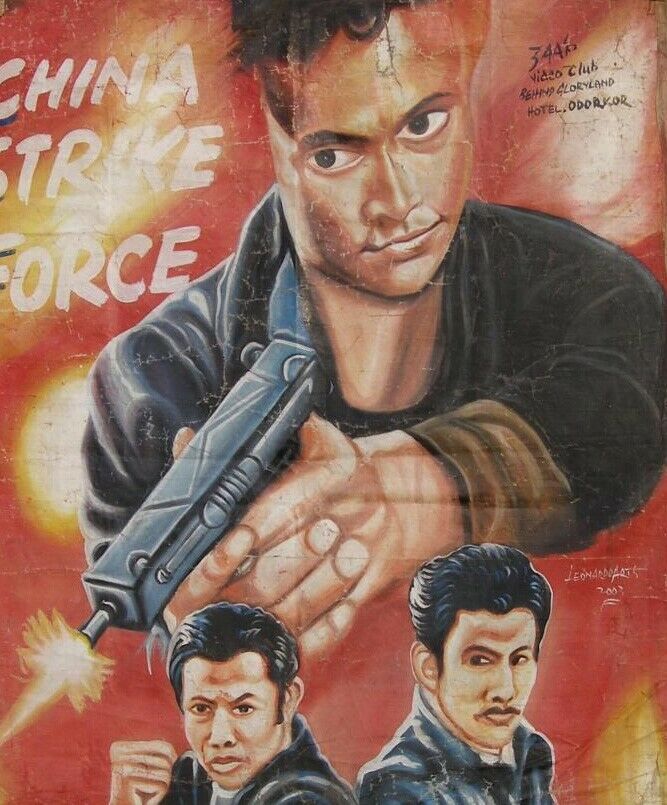 China Strike Force - Ghana Hand-Painted Movie Poster - Collectible Art - close-up