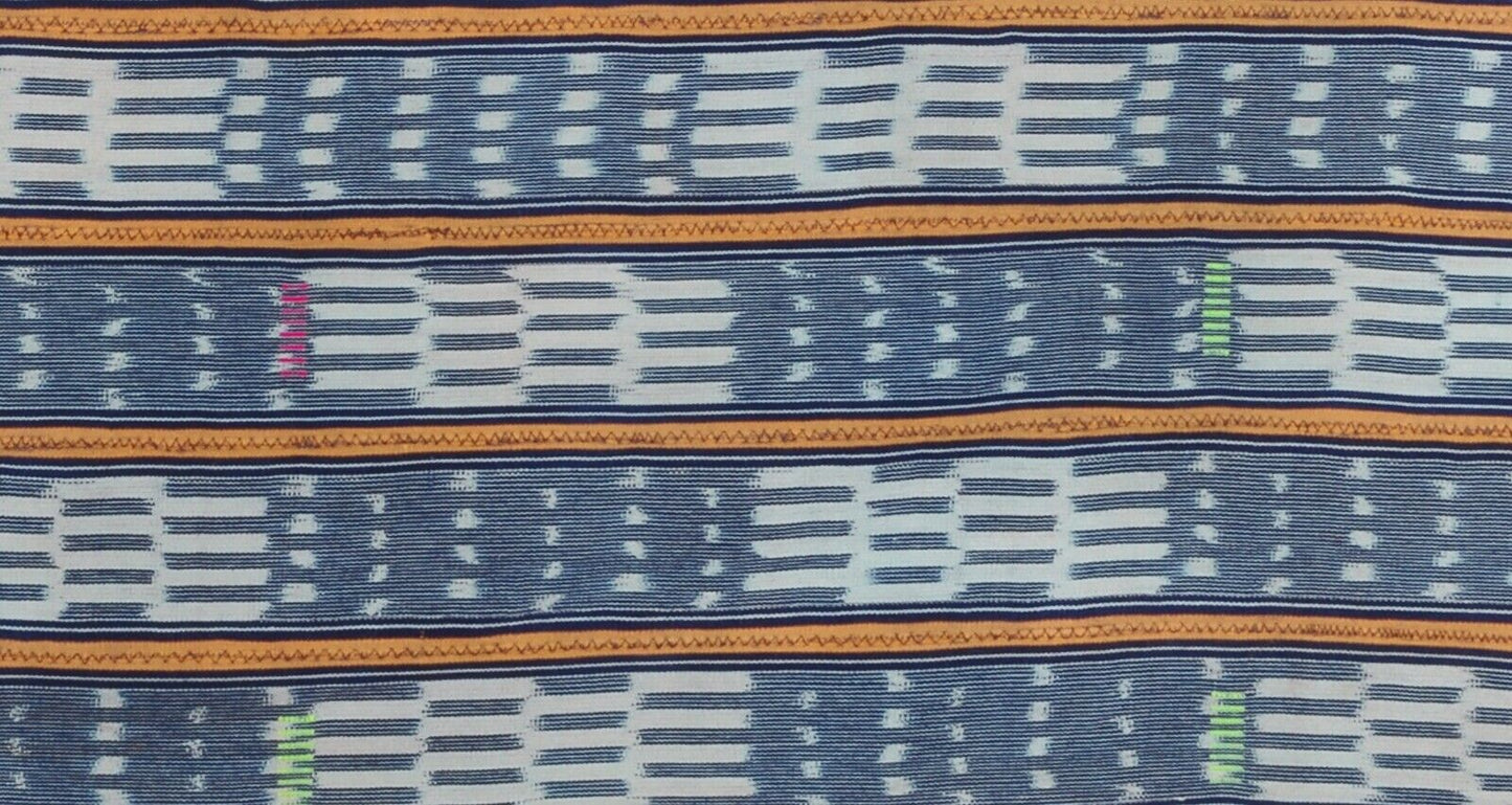 Vintage Woman‑Size Handwoven Baule Cloth – Ivory Coast 58″×40½″