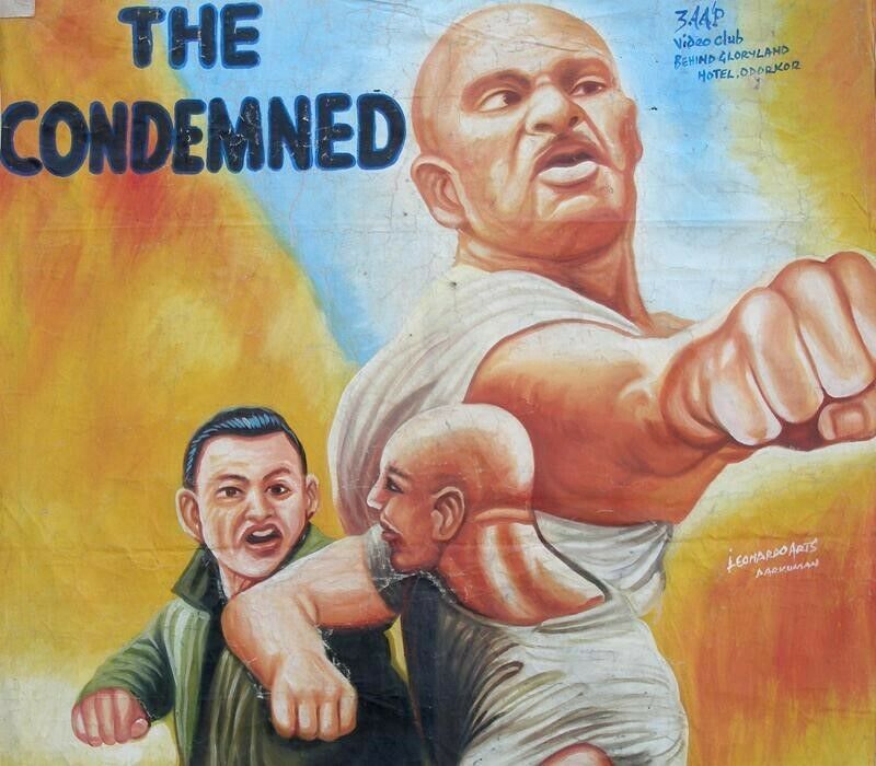 Hand-Painted 'The Condemned' Movie Poster From Ghana - Collectible Art - alternate view